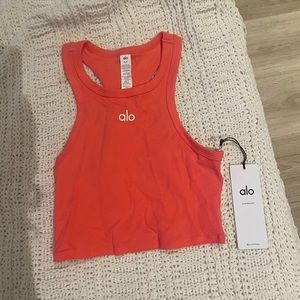 Pink Alo yoga workout top